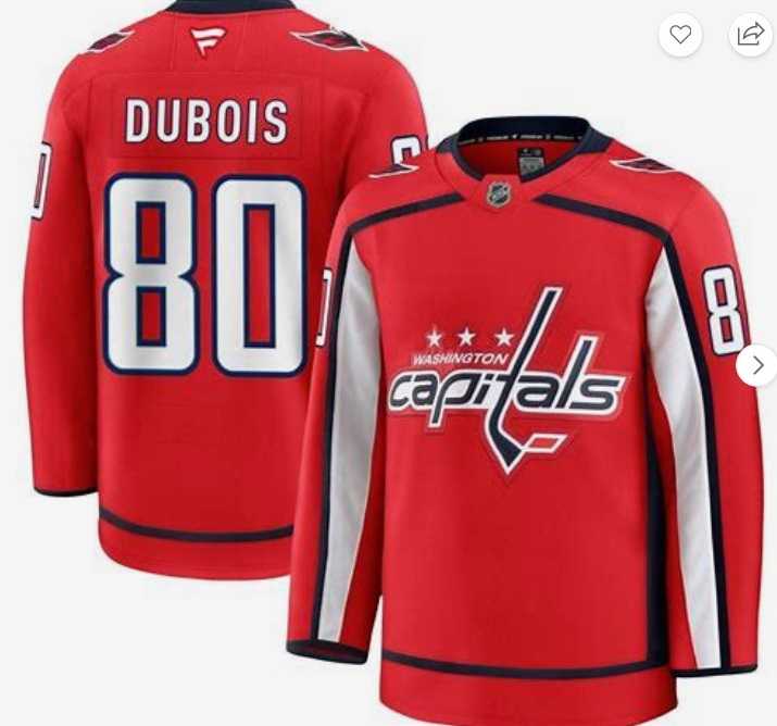 Men%27s Washington Capitals #80 Pierre-Luc Dubois Red 2024-25 Home Stitched Jersey Dzhi